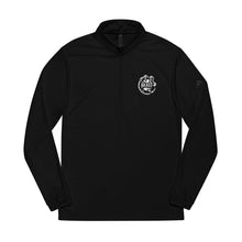 Load image into Gallery viewer, ADIDAS BLACK-Embroidered Crest Quarter-Zip Pullover — Men's Lightweight adidas® Performance Top
