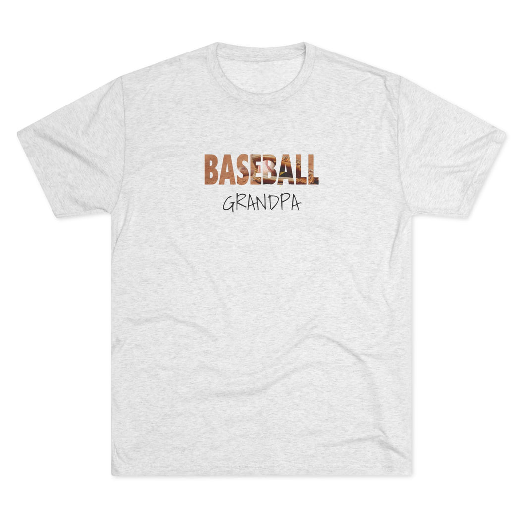 BASEBALL GRANDPA--Unisex Tri-Blend Crew Tee