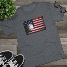 Load image into Gallery viewer, USA FLAG and BASEBALL-Unisex Tri-Blend Crew Tee

