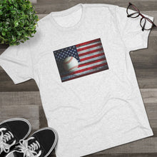 Load image into Gallery viewer, USA FLAG and BASEBALL-Unisex Tri-Blend Crew Tee
