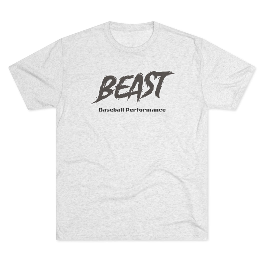 BEAST- BASEBALL-Men's Tri-Blend Crew Tee