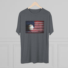 Load image into Gallery viewer, USA FLAG and BASEBALL-Unisex Tri-Blend Crew Tee
