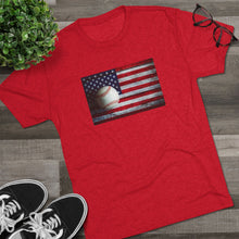 Load image into Gallery viewer, USA FLAG and BASEBALL-Unisex Tri-Blend Crew Tee
